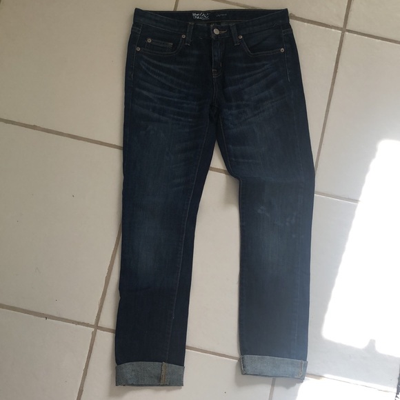 Mossimo Denim Boyfriend Jeans Semi Distressed Size 0R - Picture 7 of 11